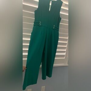 Teal capri length jumpsuit. Size PM